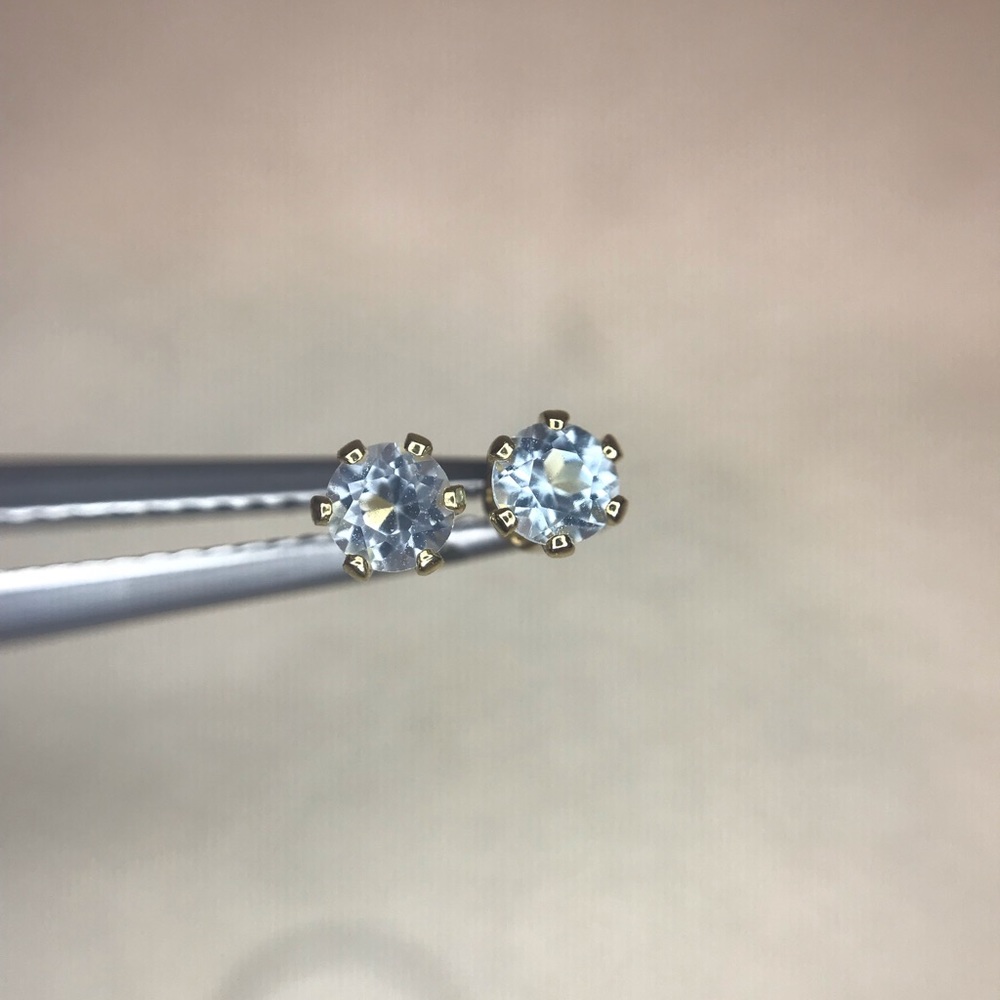 **sold**14k Gold Topaz Earrings - Picture 2 of 4